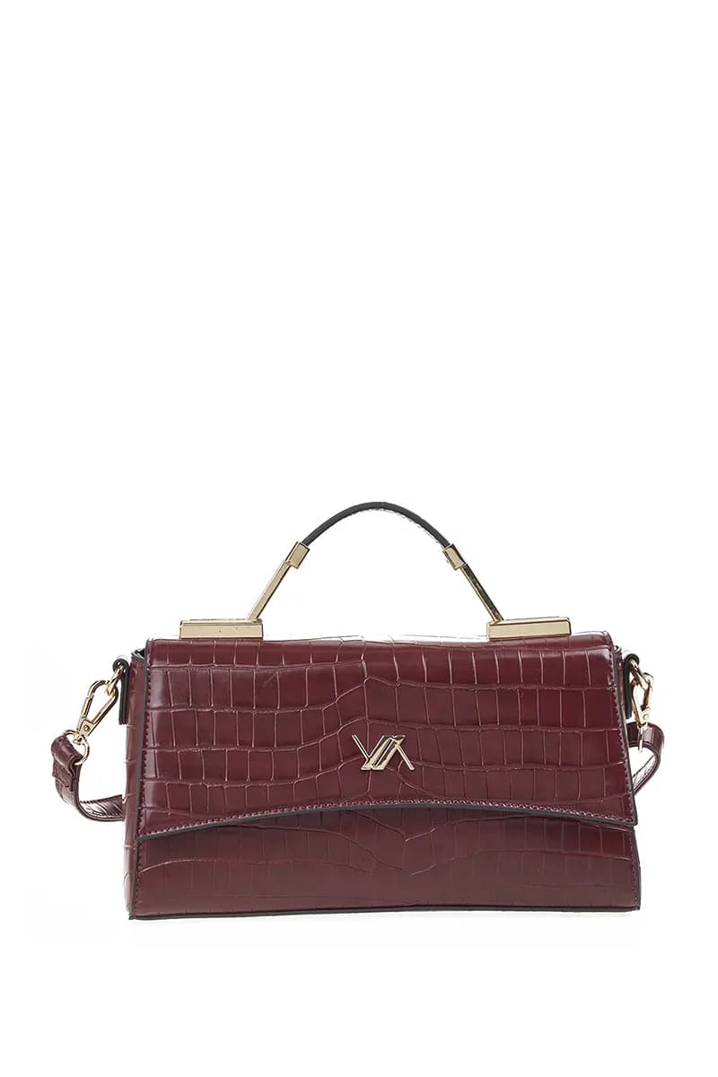 VERDE FASHION | Borsa a tracolla in ecopelle pitonata - 9