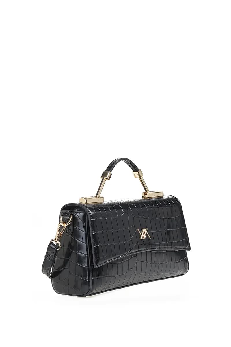 VERDE FASHION | Borsa a tracolla in ecopelle pitonata - 6