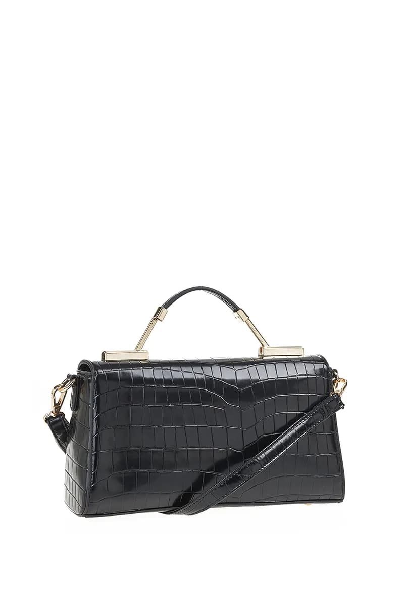 VERDE FASHION | Borsa a tracolla in ecopelle pitonata - 7