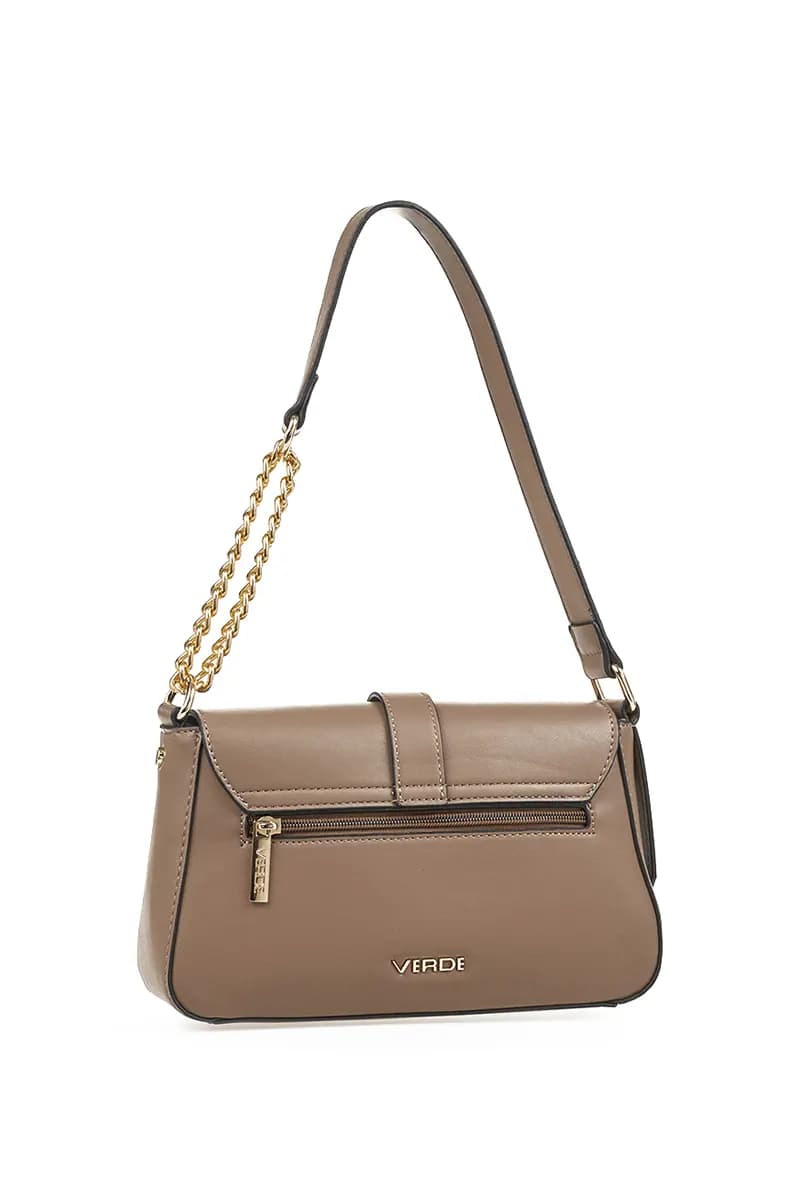 VERDE FASHION | Borsa a spalla con patta e fibbia - 2