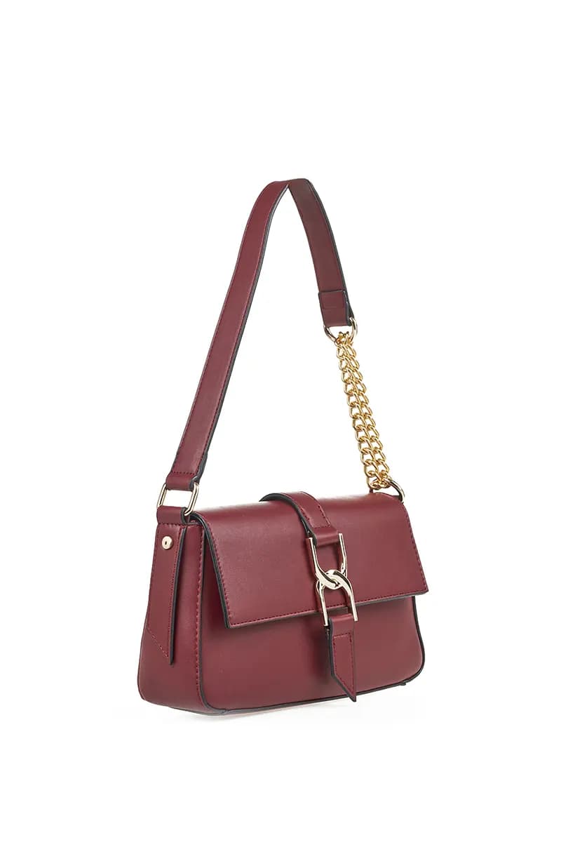 VERDE FASHION | Borsa a spalla con patta e fibbia - 11