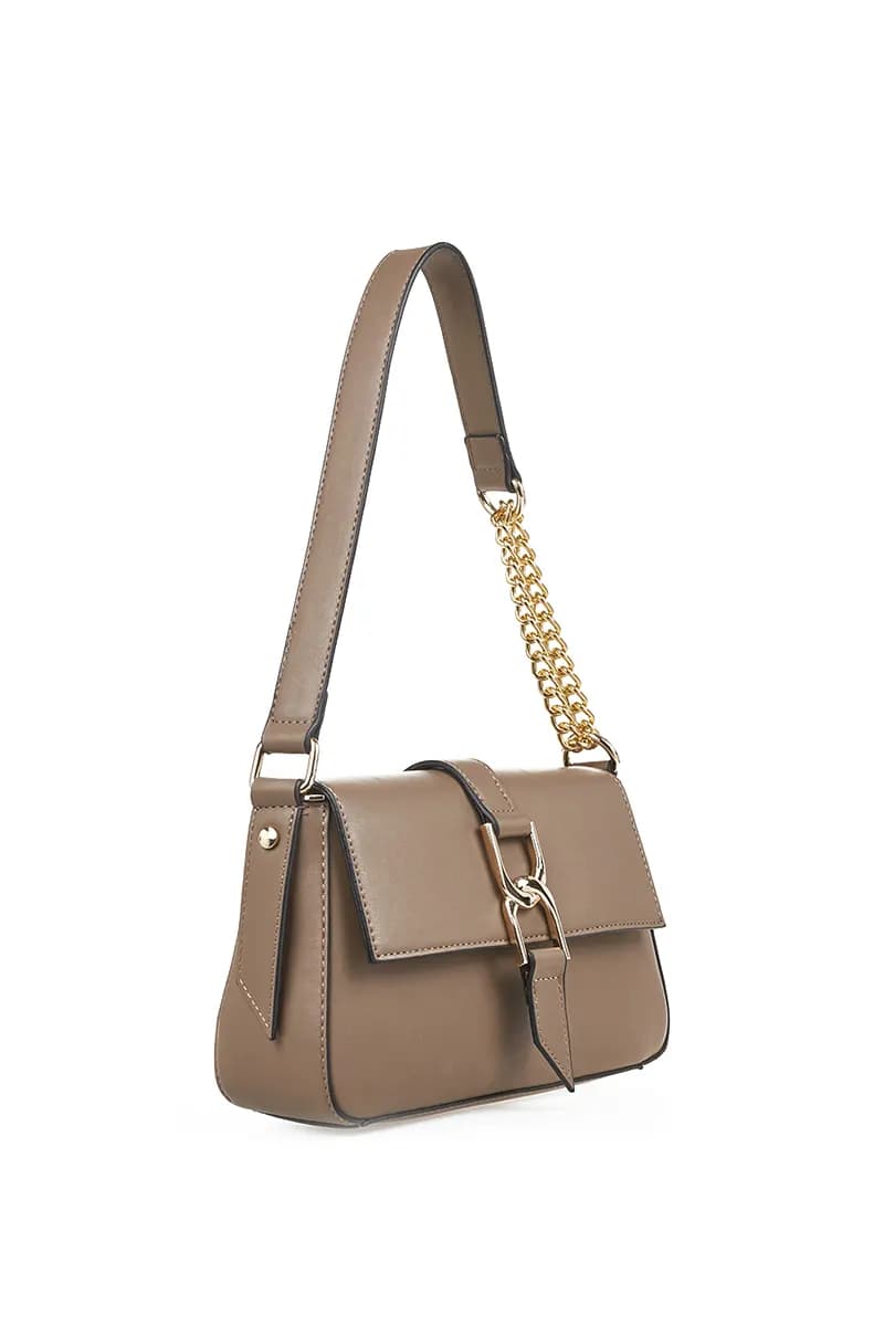 VERDE FASHION | Borsa a spalla con patta e fibbia - 3