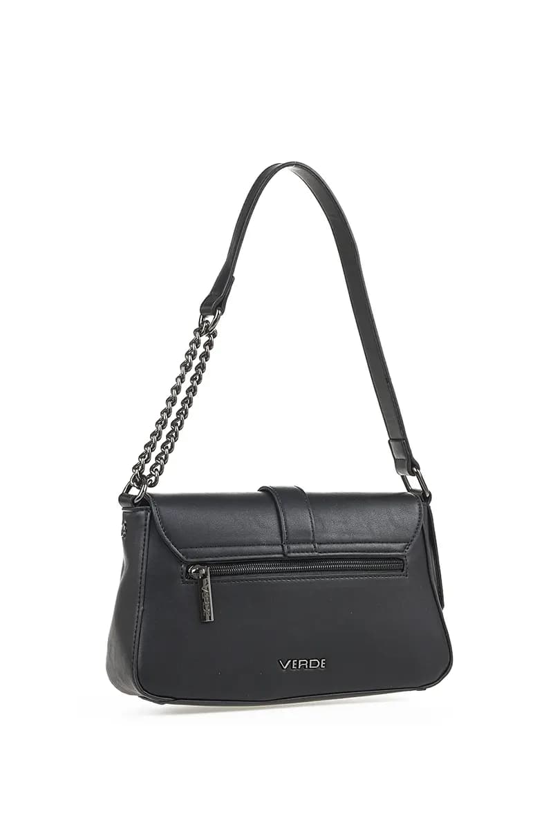 VERDE FASHION | Borsa a spalla con patta e fibbia - 6