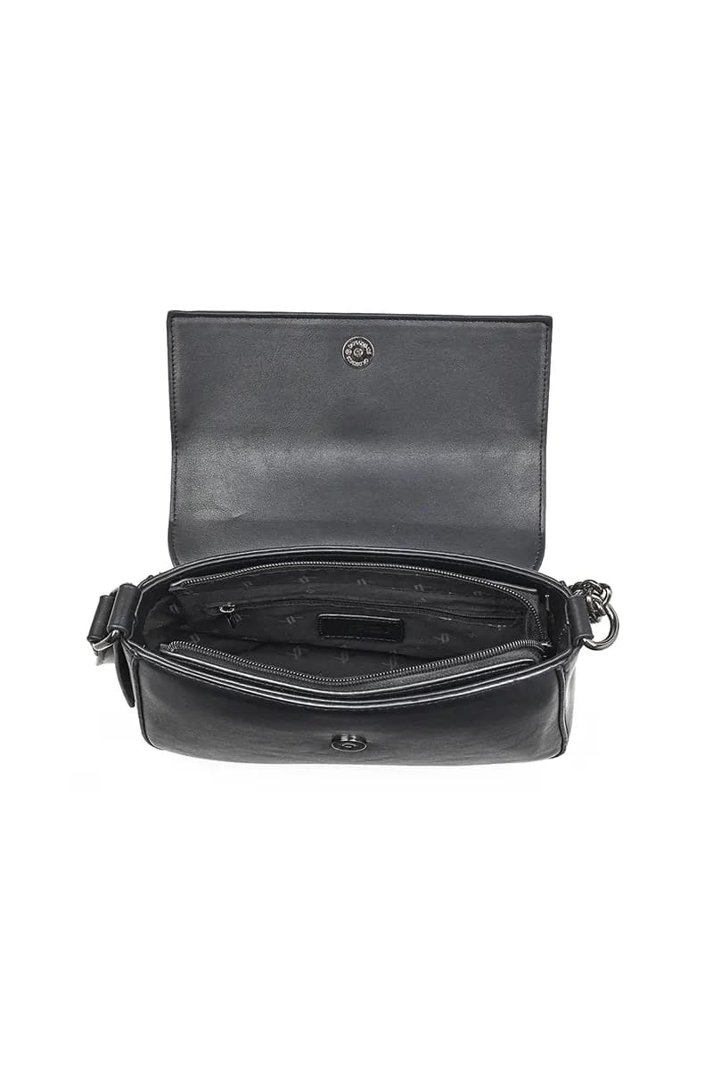VERDE FASHION | Borsa a spalla con patta e fibbia - 8