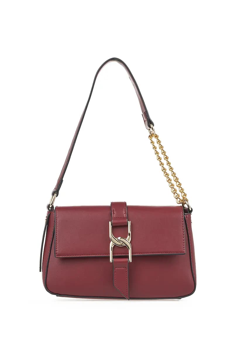 VERDE FASHION | Borsa a spalla con patta e fibbia - 9