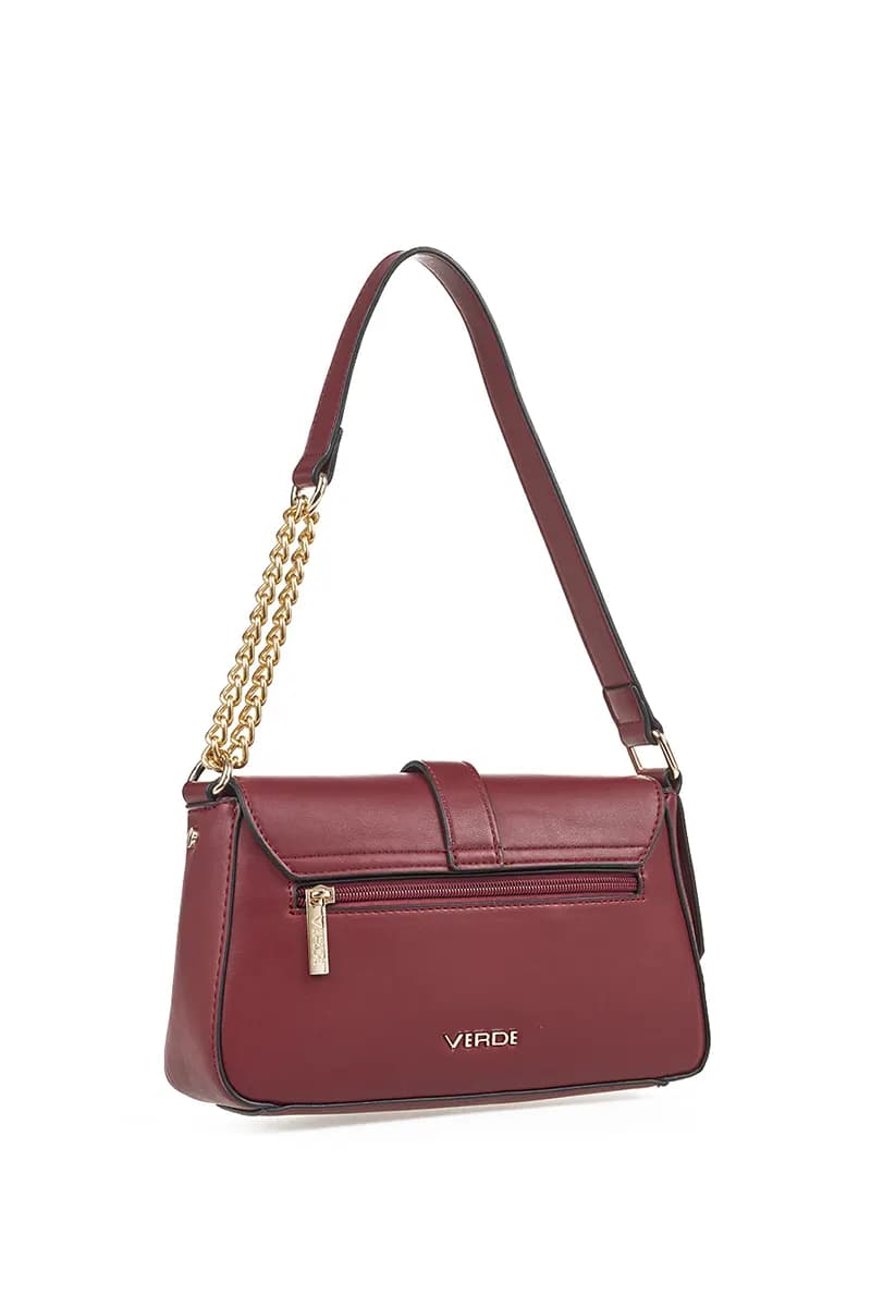 VERDE FASHION | Borsa a spalla con patta e fibbia - 10