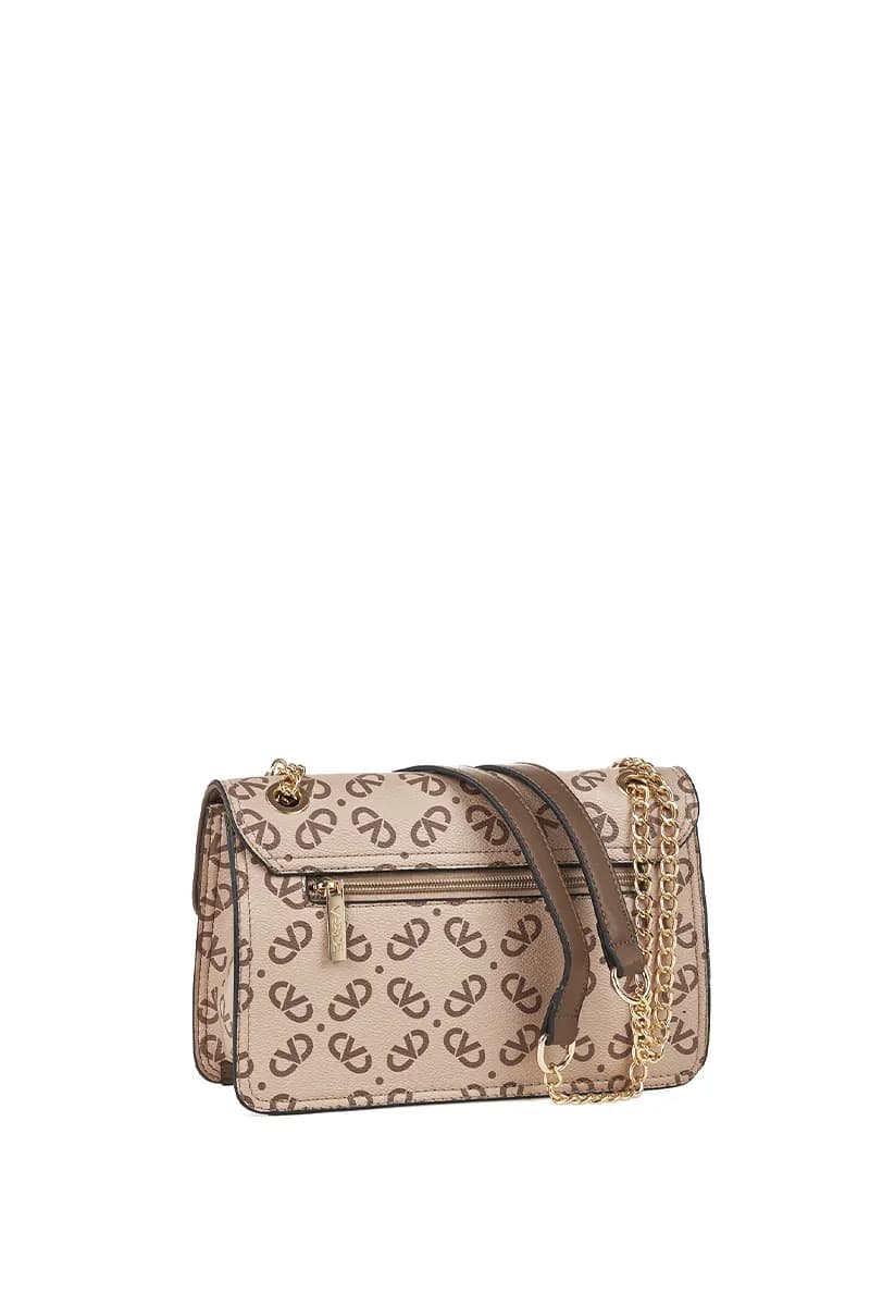 VERDE FASHION | Borsa a tracolla con patta trama bicolore - 2