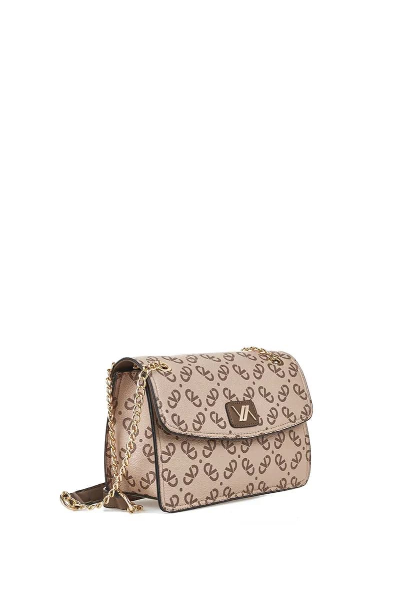 VERDE FASHION | Borsa a tracolla con patta trama bicolore - 3