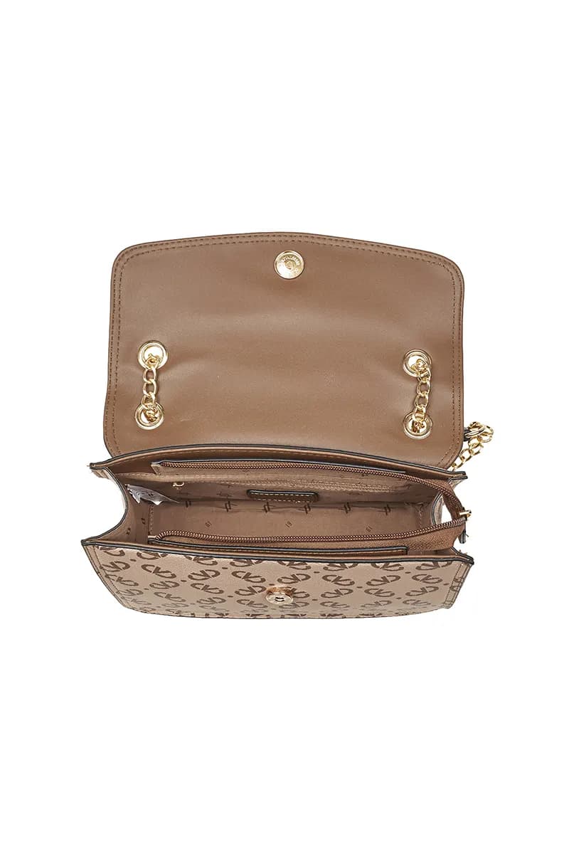 VERDE FASHION | Borsa a tracolla con patta trama bicolore - 4
