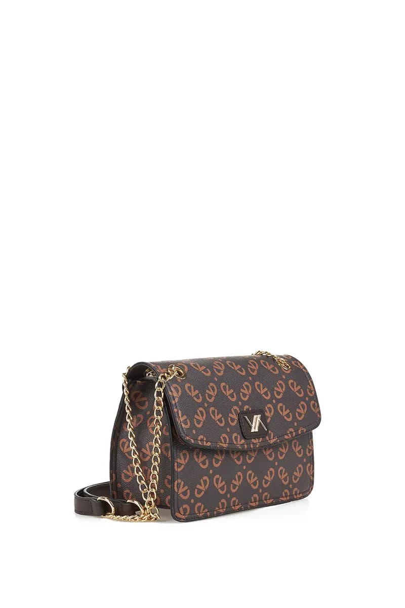 VERDE FASHION | Borsa a tracolla con patta trama bicolore - 7