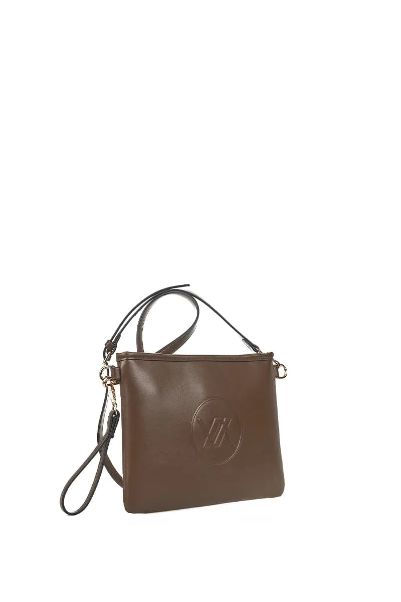 VERDE FASHION | Pochette a busta con logo a rilievo - 7
