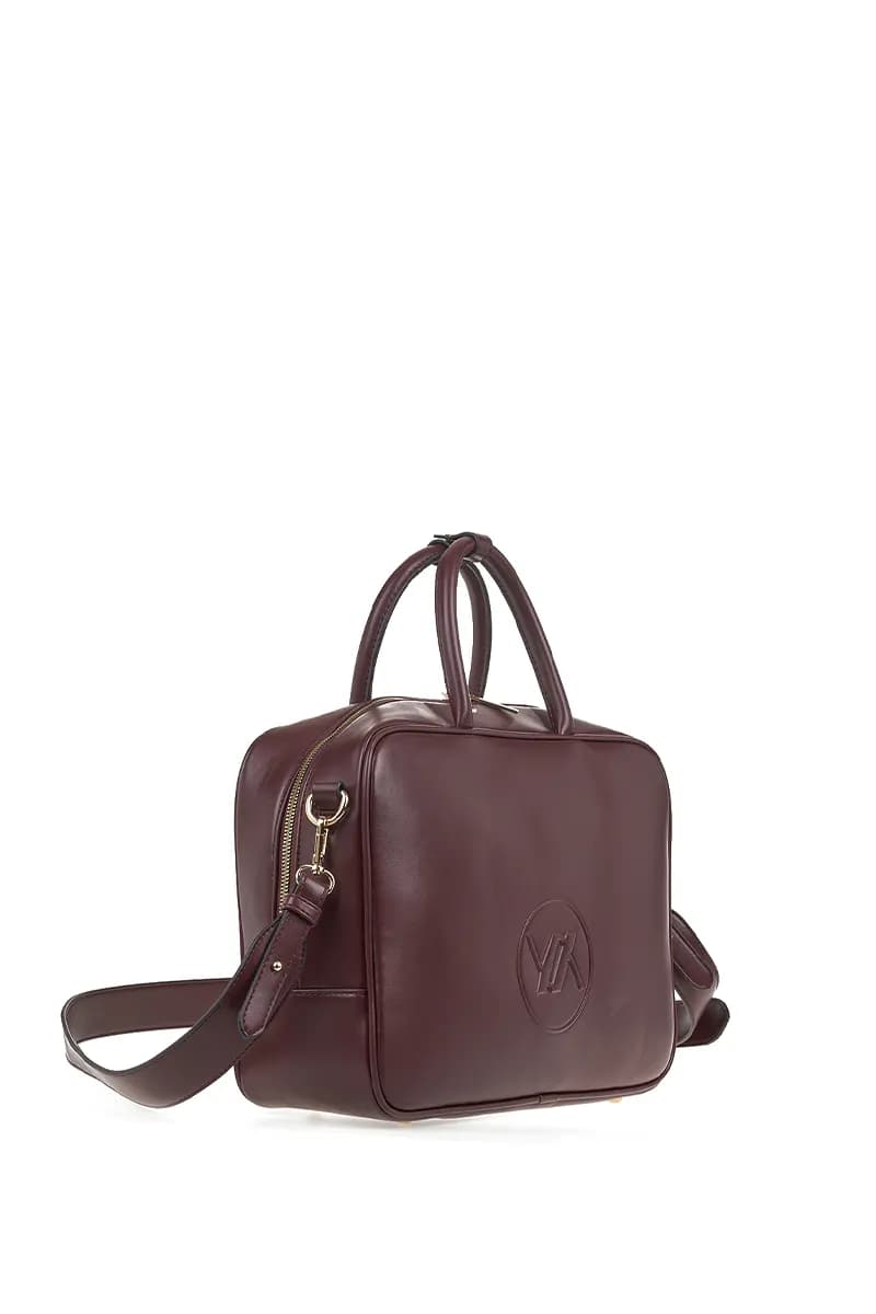 VERDE FASHION | Borsa bauletto con logo a rilievo - 3