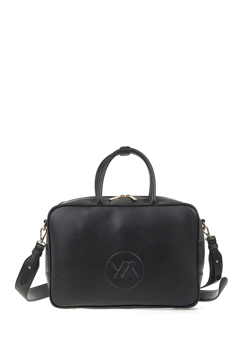 VERDE FASHION | Borsa bauletto con logo a rilievo - 5