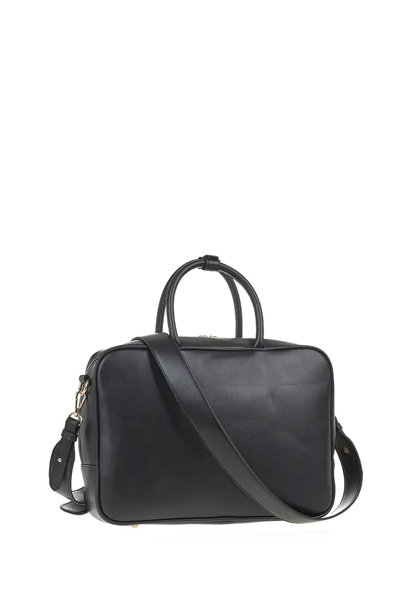 VERDE FASHION | Borsa bauletto con logo a rilievo - 6