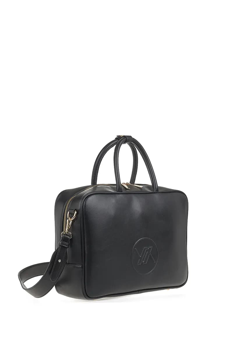 VERDE FASHION | Borsa bauletto con logo a rilievo - 7