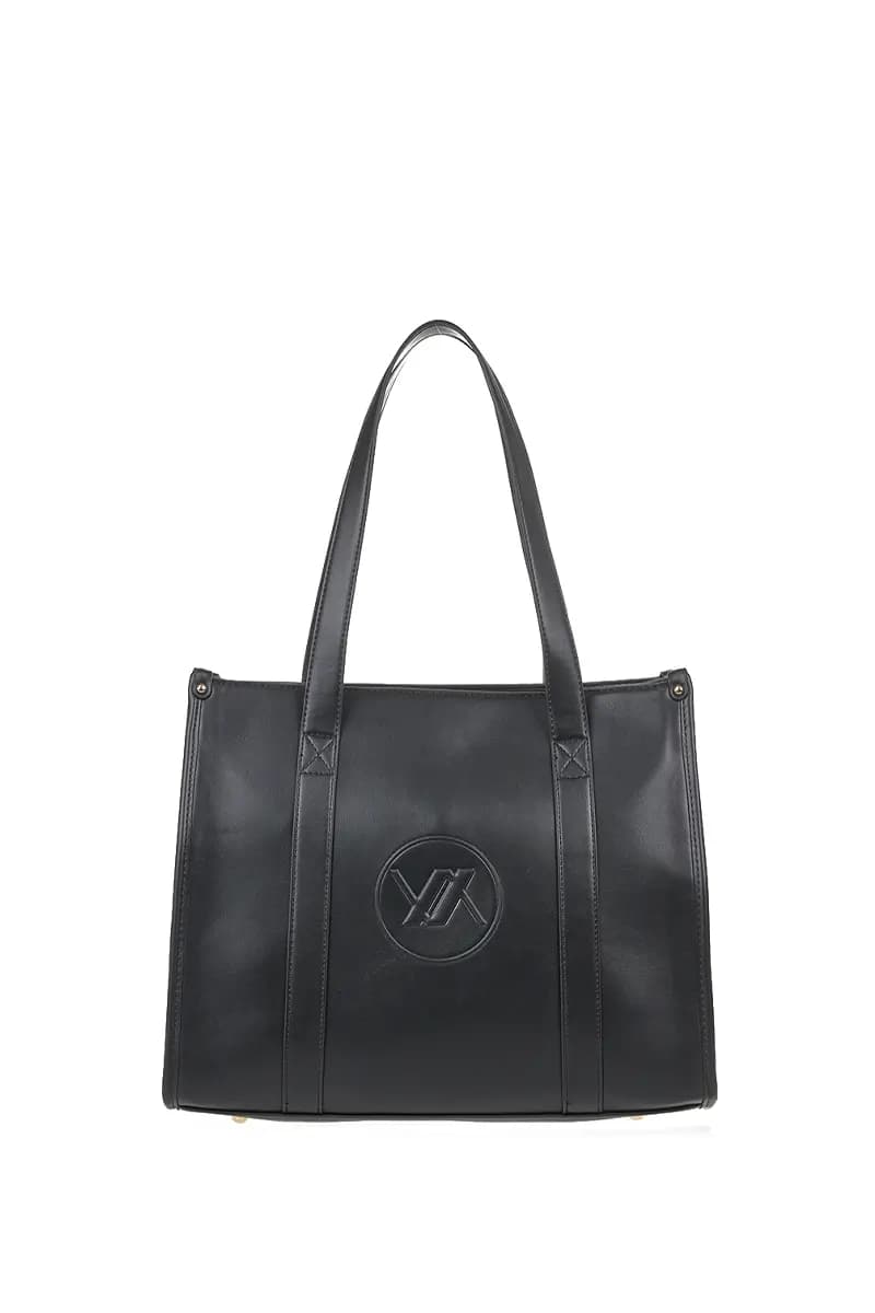 VERDE FASHION | Borsa shopper con logo a rilievo - 15