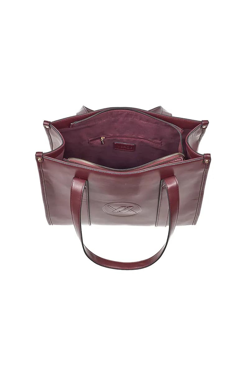 VERDE FASHION | Borsa shopper con logo a rilievo - 4
