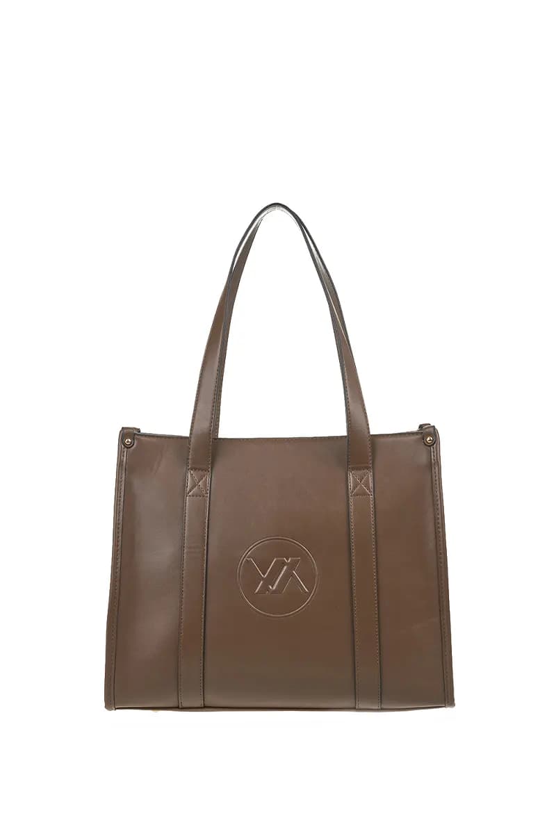 VERDE FASHION | Borsa shopper con logo a rilievo - 9
