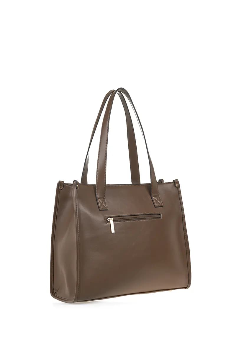 VERDE FASHION | Borsa shopper con logo a rilievo - 10