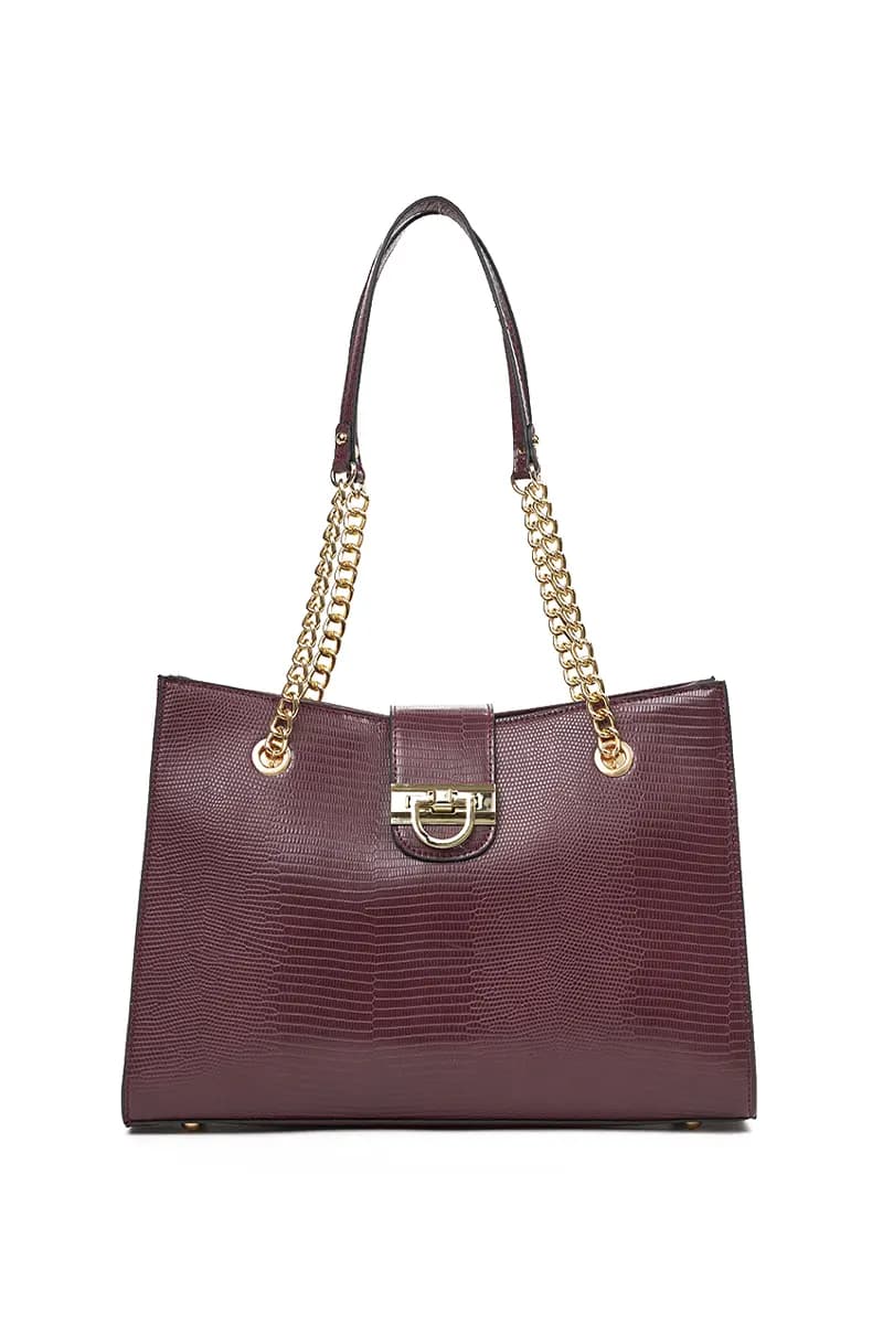 VERDE FASHION | Borsa a spalla effetto coccodrillo - 5