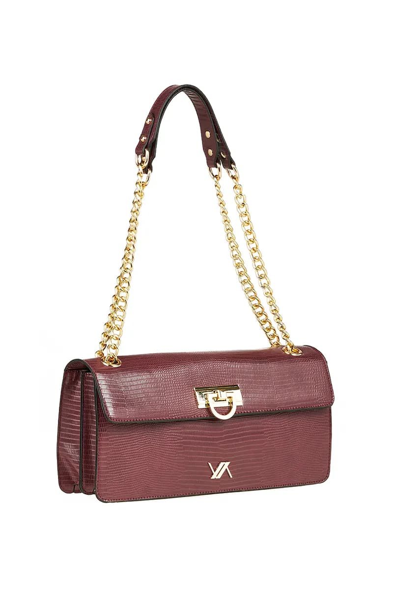 VERDE FASHION | Borsa baguette effetto coccodrillo - 9