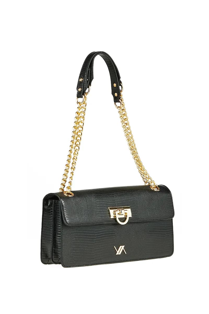 VERDE FASHION | Borsa baguette effetto coccodrillo - 10