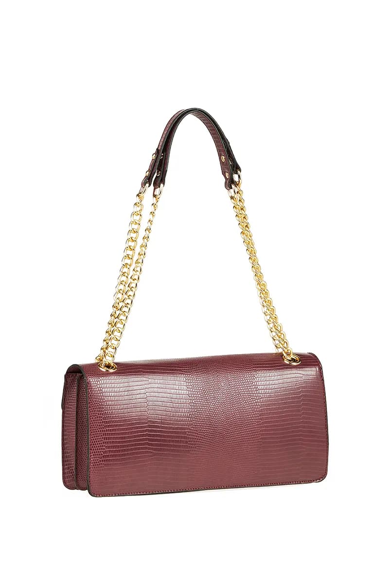 VERDE FASHION | Borsa baguette effetto coccodrillo - 2
