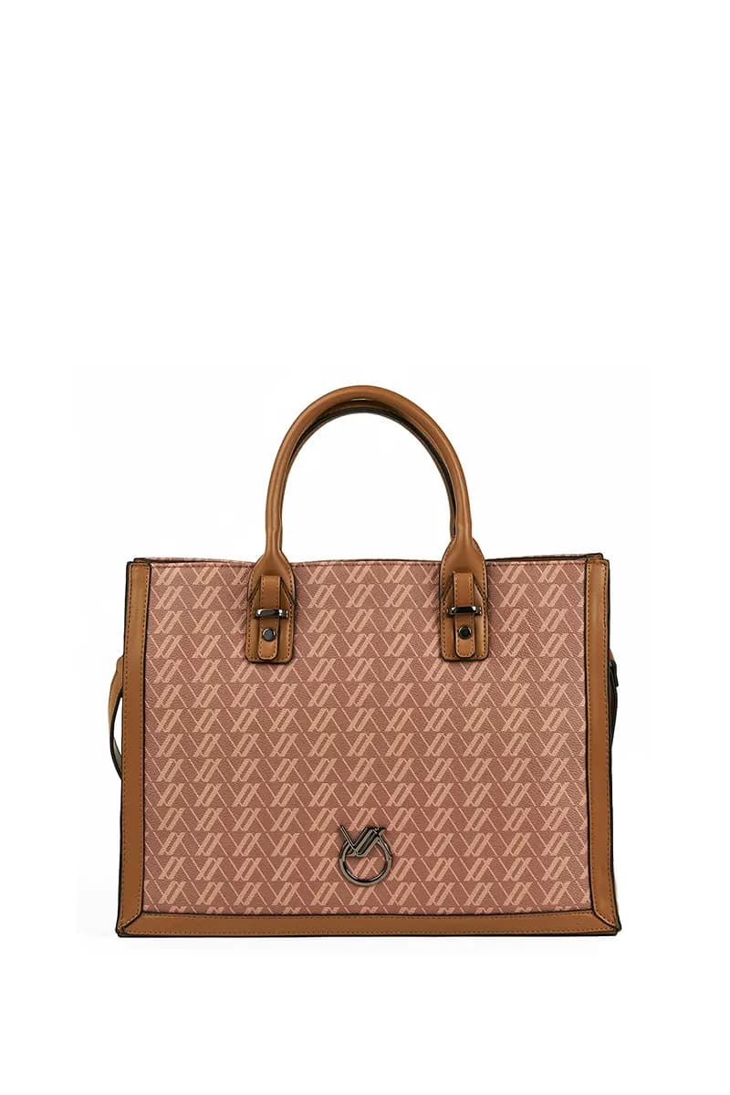 VERDE FASHION | Borsa tote con trama logo all-over - 5