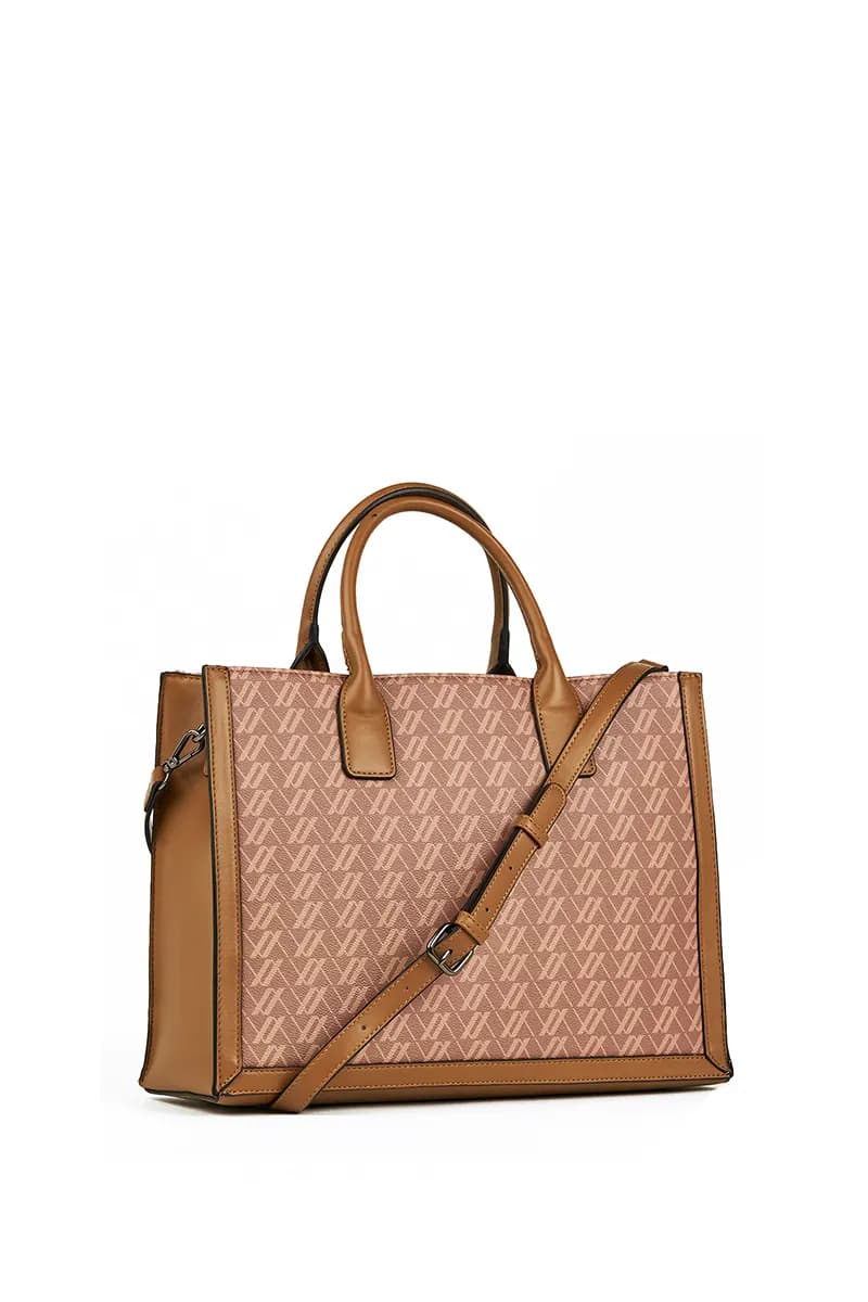 VERDE FASHION | Borsa tote con trama logo all-over - 2