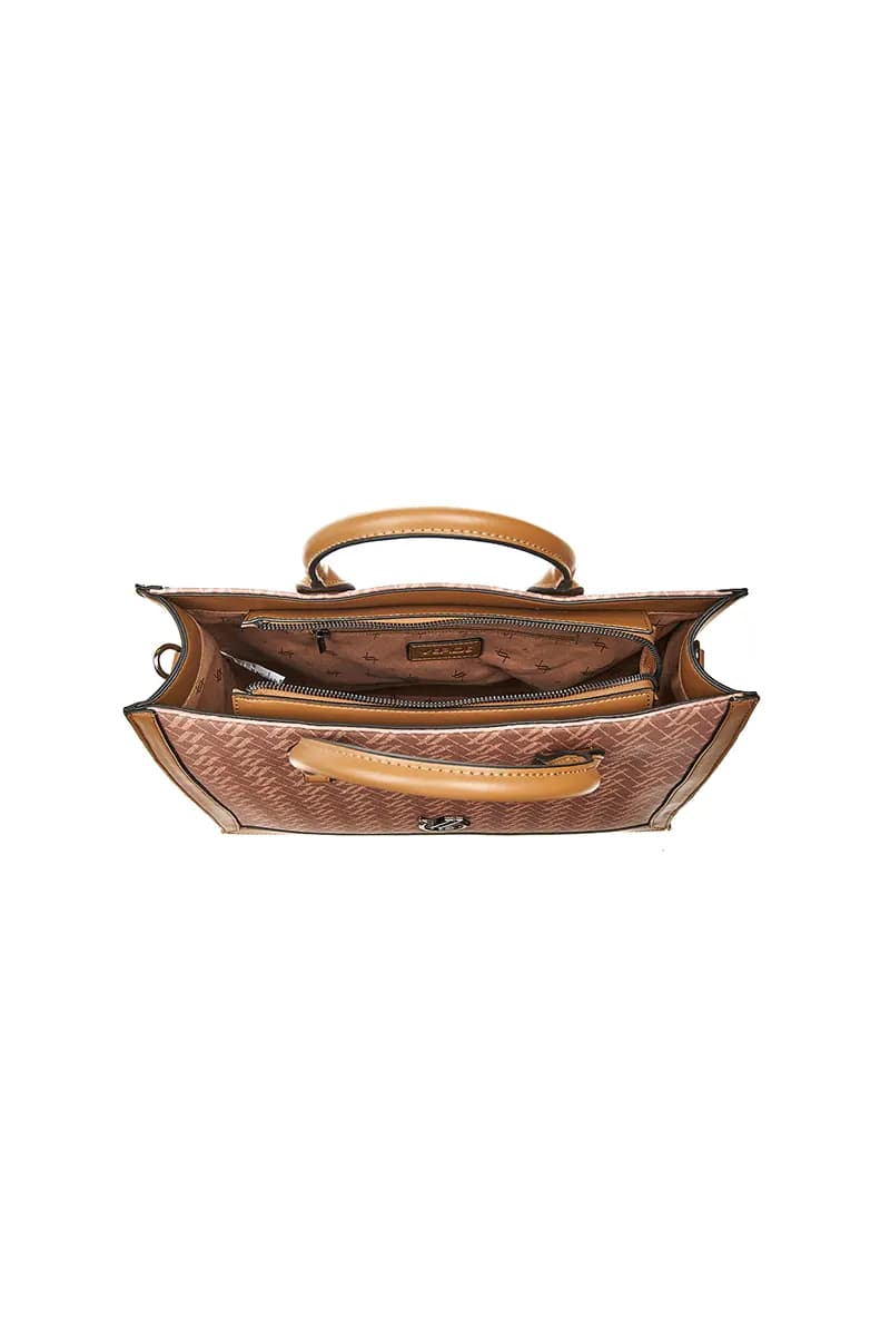 VERDE FASHION | Borsa tote con trama logo all-over - 4