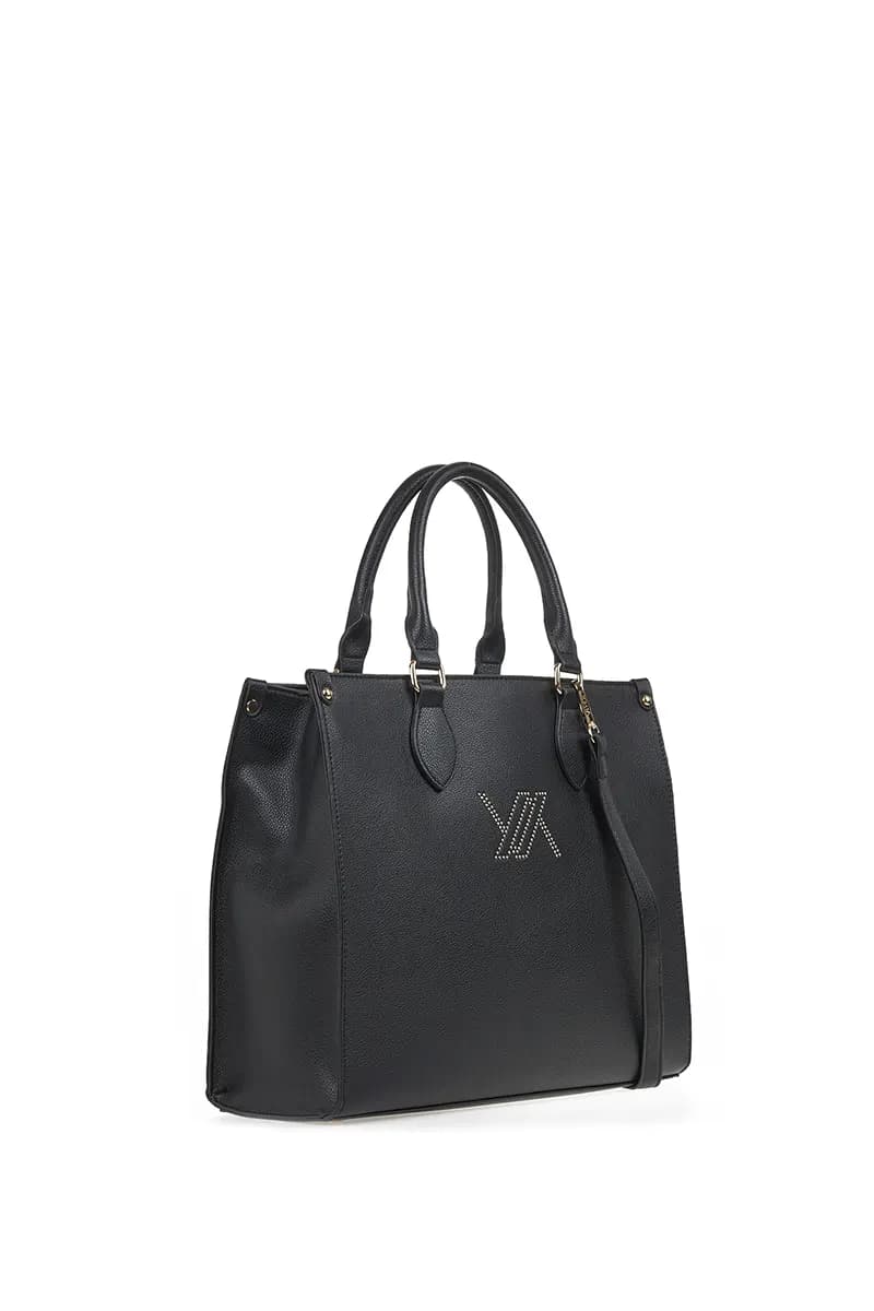 VERDE FASHION | Borsa tote con logo ricamato - 3