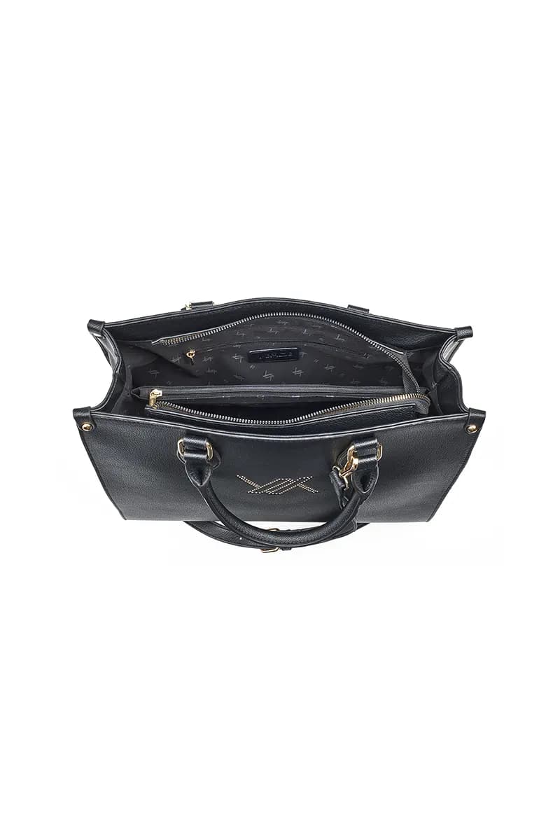 VERDE FASHION | Borsa tote con logo ricamato - 4