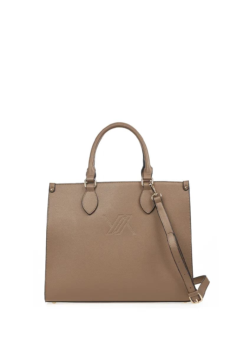 VERDE FASHION | Borsa tote con logo ricamato - 5