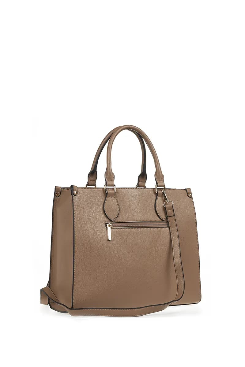 VERDE FASHION | Borsa tote con logo ricamato - 6