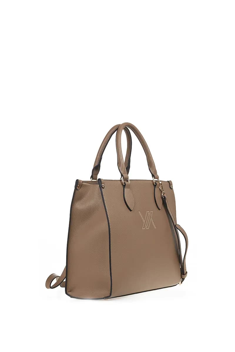 VERDE FASHION | Borsa tote con logo ricamato - 7