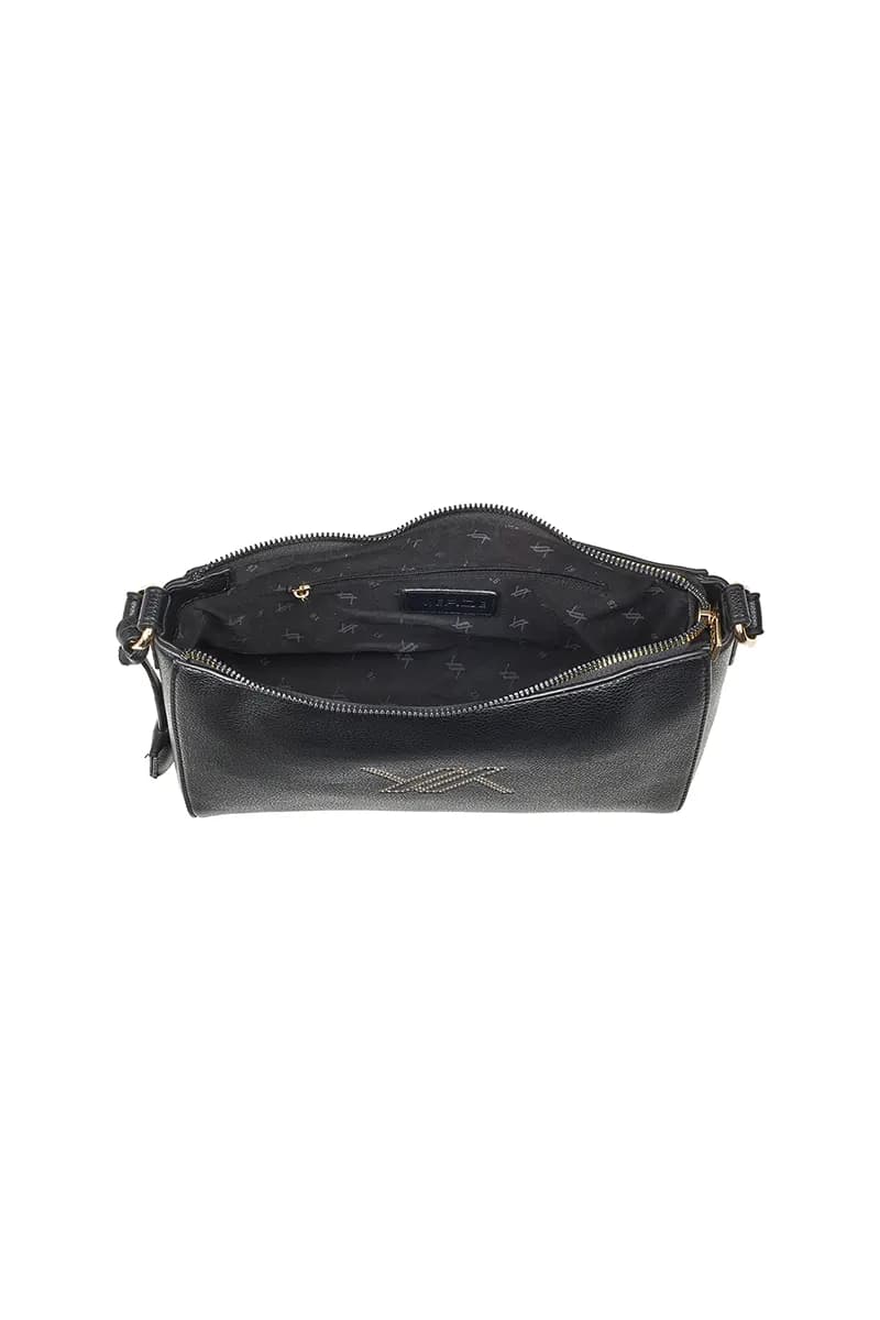 VERDE FASHION | Borsa a spalla con logo ricamato - 4