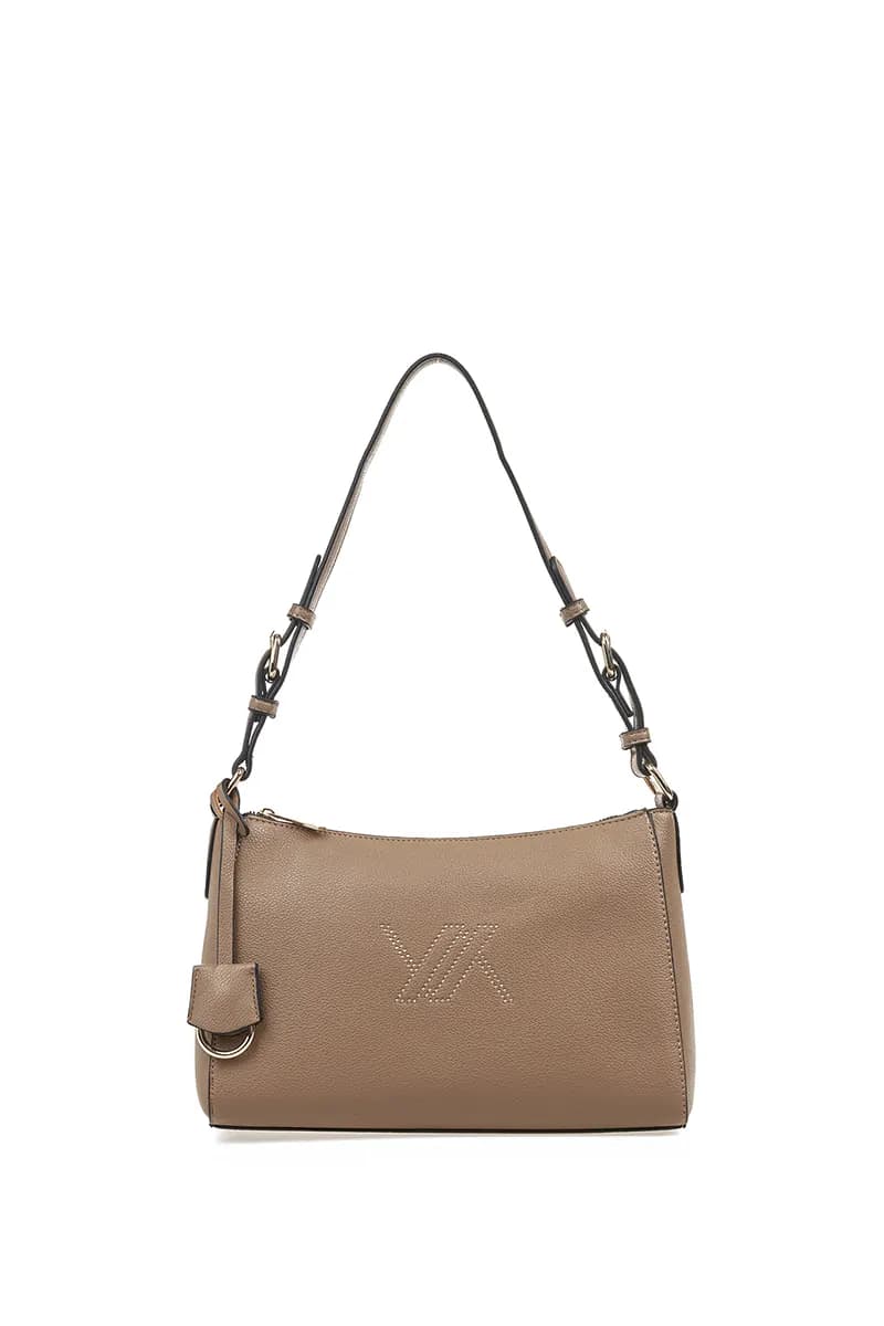 VERDE FASHION | Borsa a spalla con logo ricamato - 5