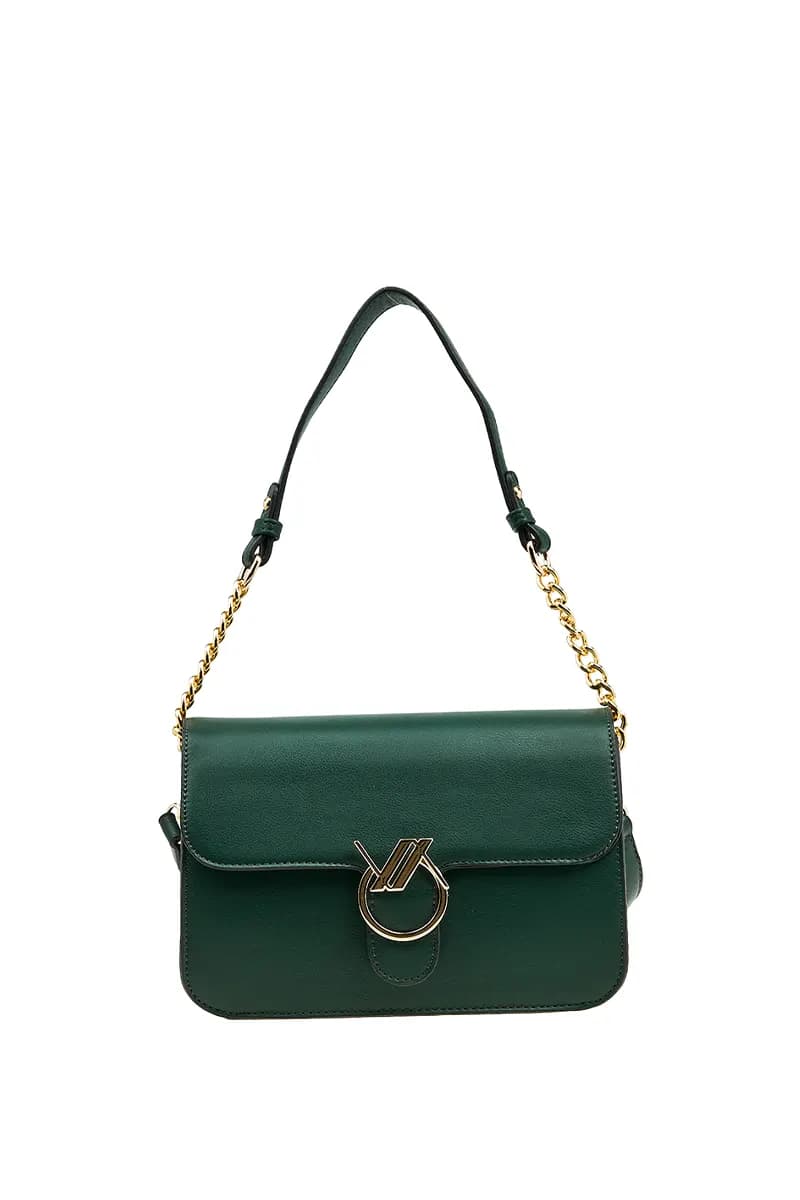 VERDE FASHION | Borsa a spalla con patta - 1