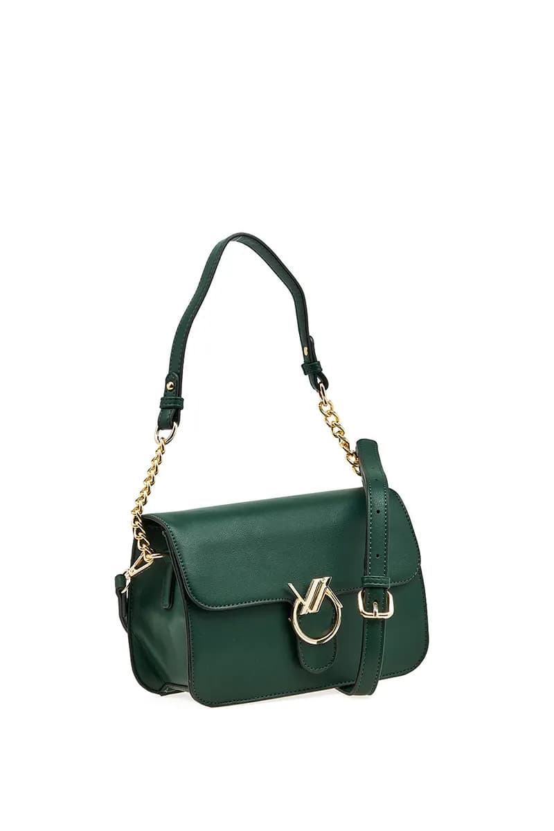 VERDE FASHION | Borsa a spalla con patta - 3