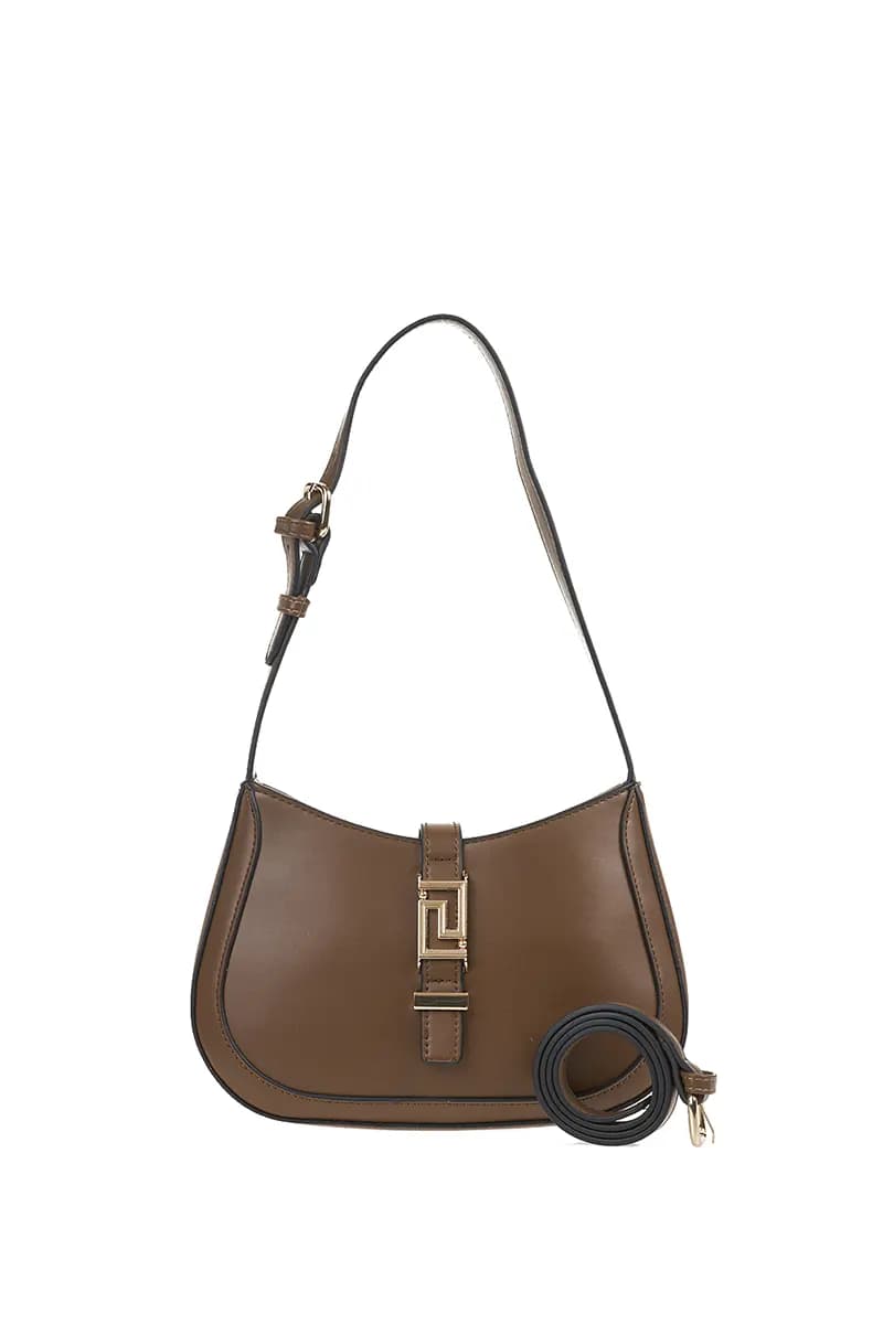 VERDE FASHION | Borsa a spalla con fibbia e tracolla - 5