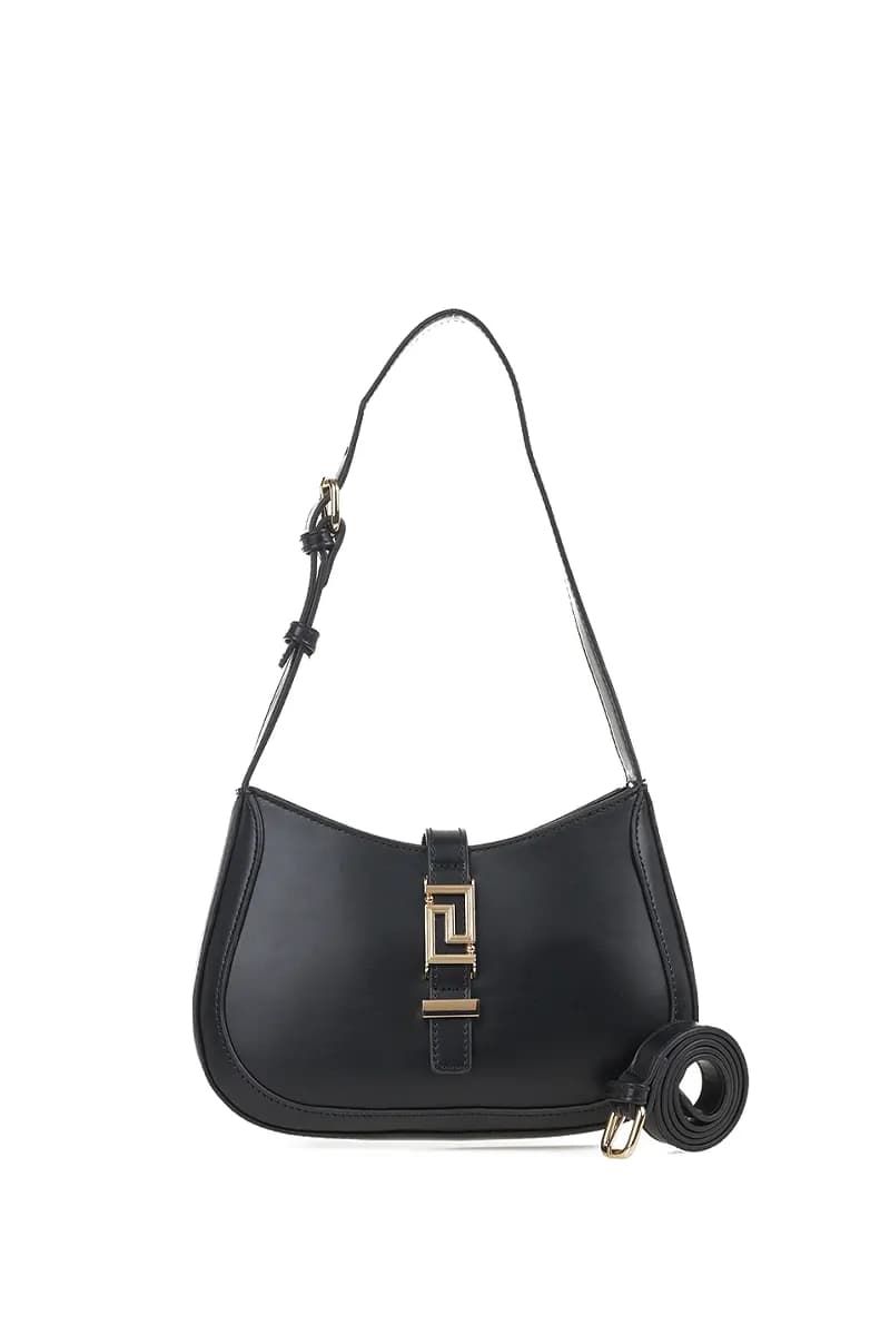 VERDE FASHION | Borsa a spalla con fibbia e tracolla - 9