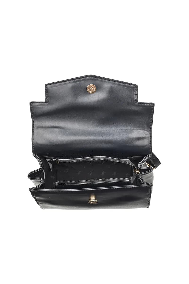 VERDE FASHION | Borsa con patta dettaglio logo - 4