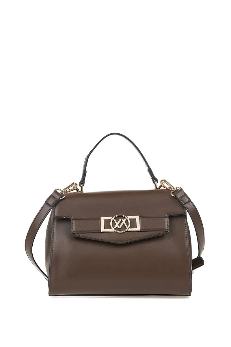 VERDE FASHION | Borsa con patta dettaglio logo - 5
