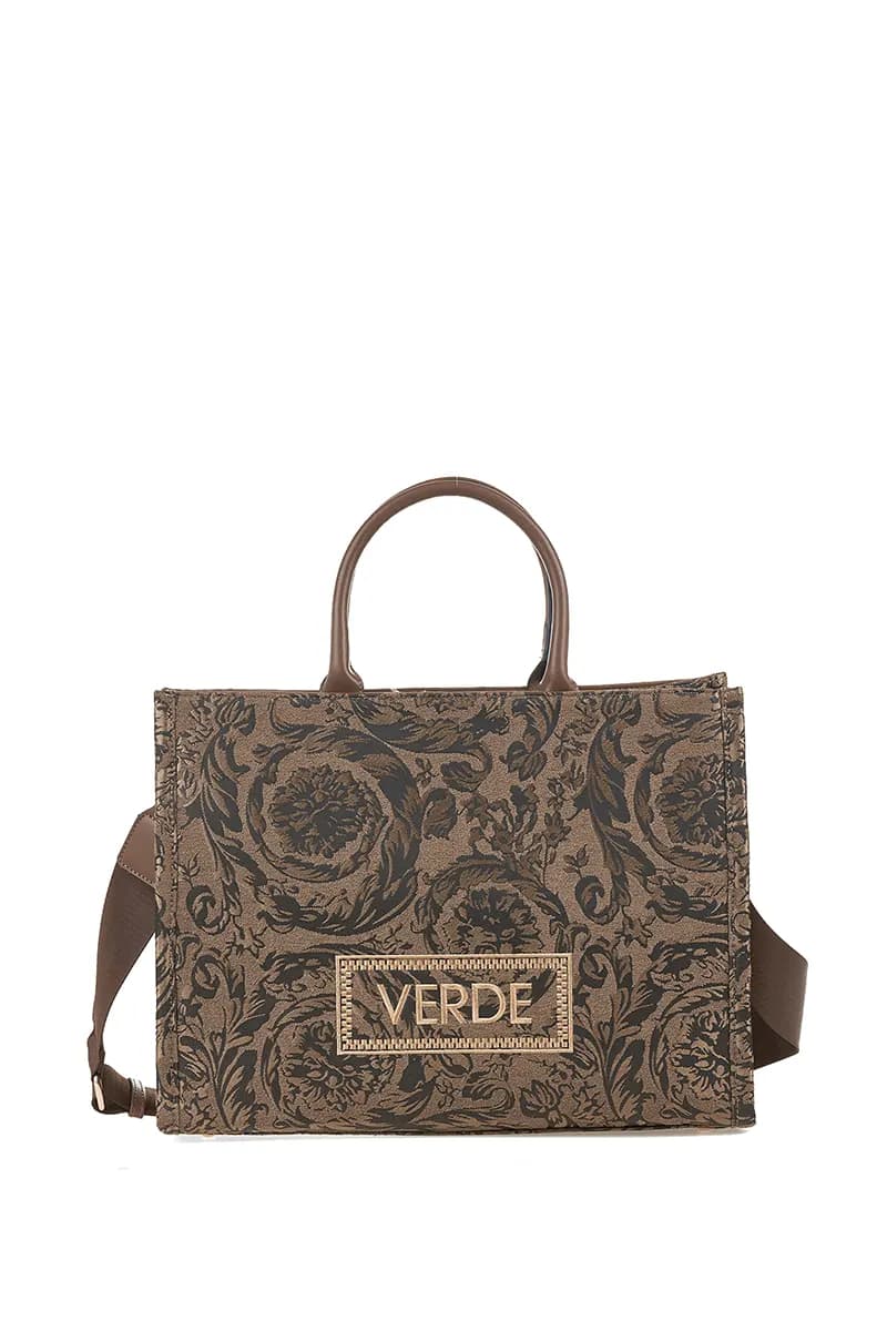 VERDE FASHION | Borsa tote fantasia versace