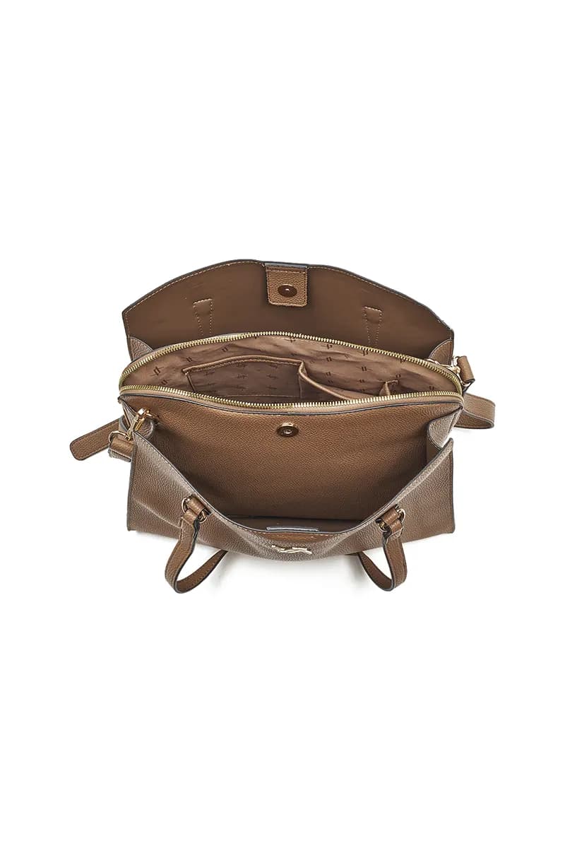 VERDE FASHION | Borsa a spalla tre scomparti - 8