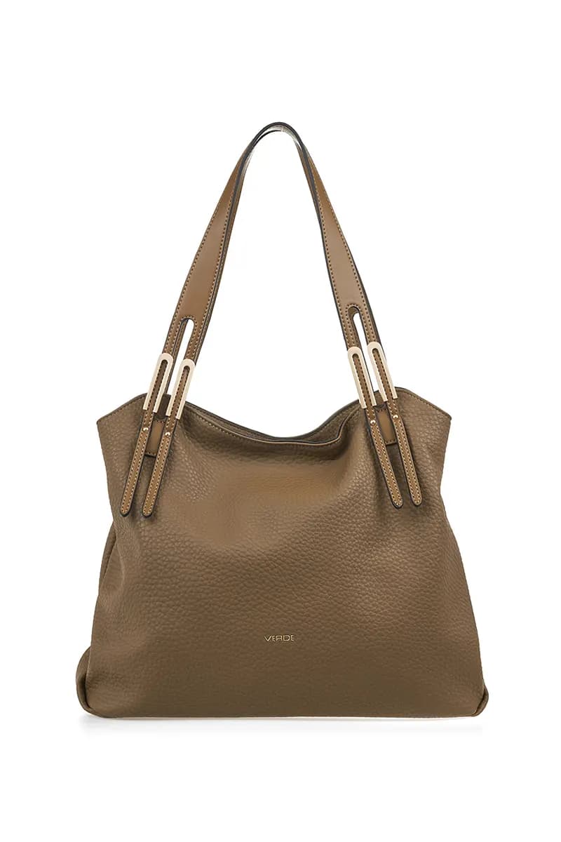 VERDE FASHION | Borsa a spalla morbida in ecopelle - 13