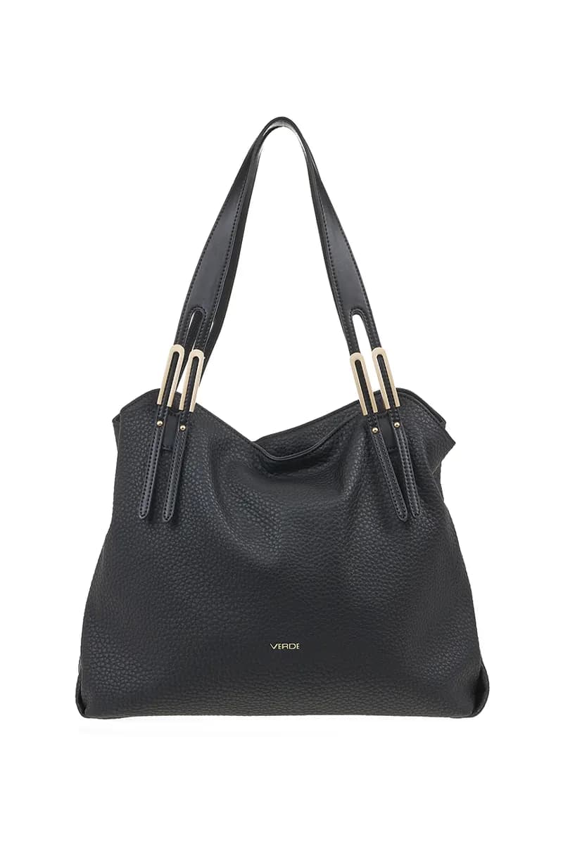 VERDE FASHION | Borsa a spalla morbida in ecopelle - 15