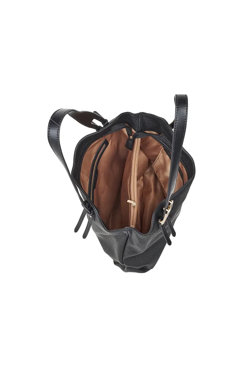 VERDE FASHION | Borsa a spalla morbida in ecopelle - 12