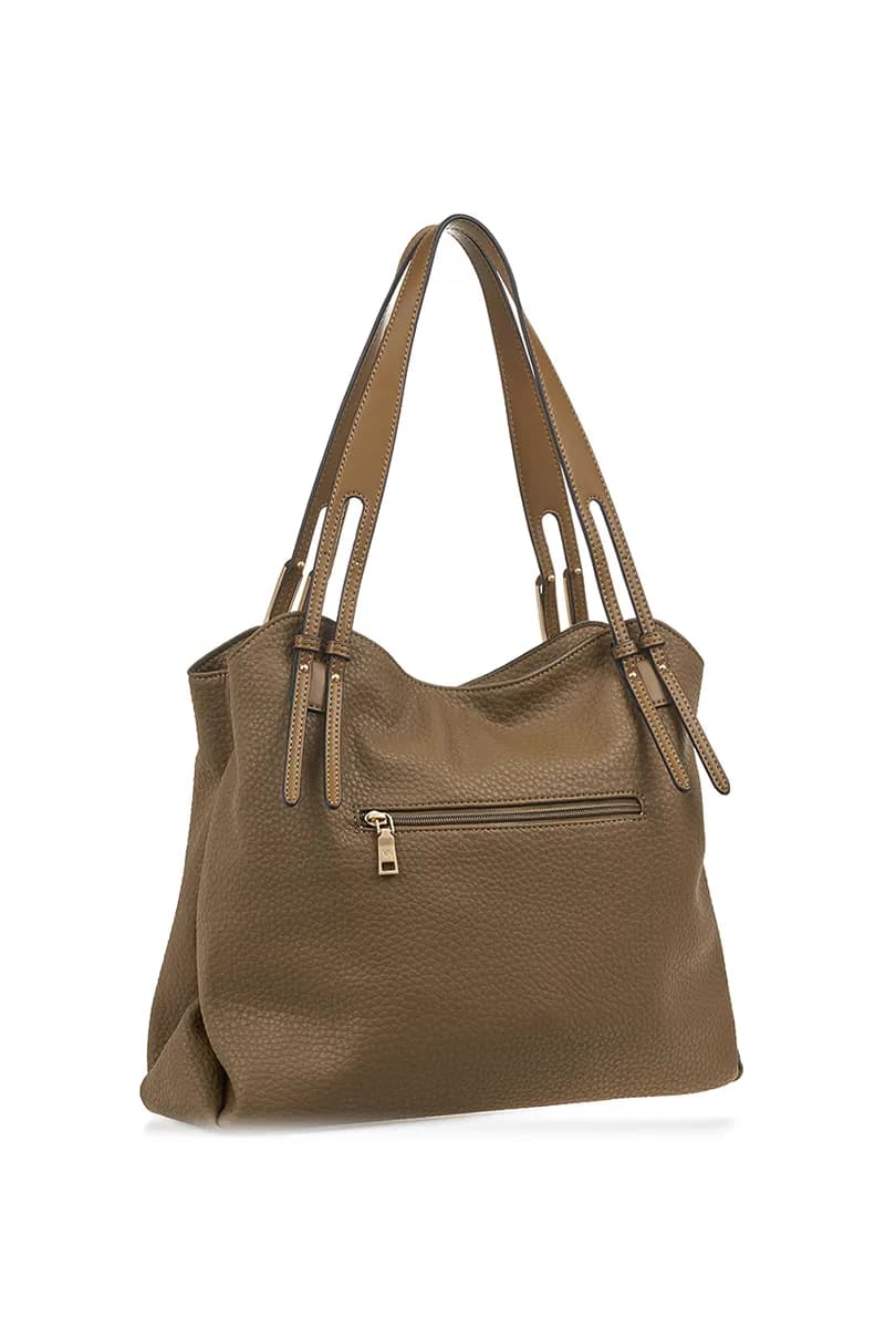 VERDE FASHION | Borsa a spalla morbida in ecopelle - 6
