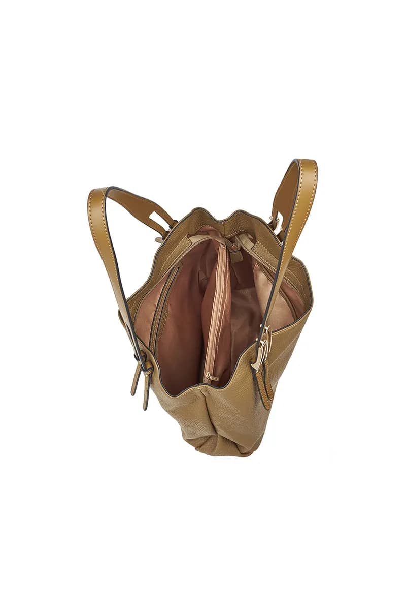 VERDE FASHION | Borsa a spalla morbida in ecopelle - 8